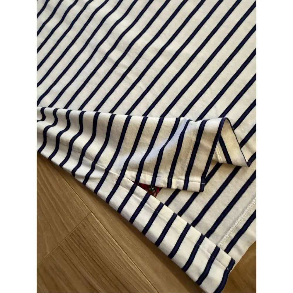 Polo Golf Ralph Lauren Mens Blue White Striped Stretch Lisle Polo Shirt XL